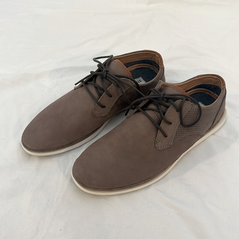 Steve Madden Arnie Mens 7 Tan Brown Nubuck Leather Lifestyle Sneakers Shoes